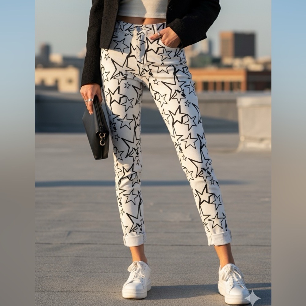 Zara Trafaluc Denim Star Jeans